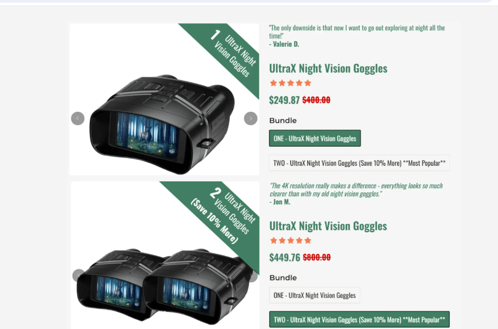 Ultra-X Night Vision Goggles